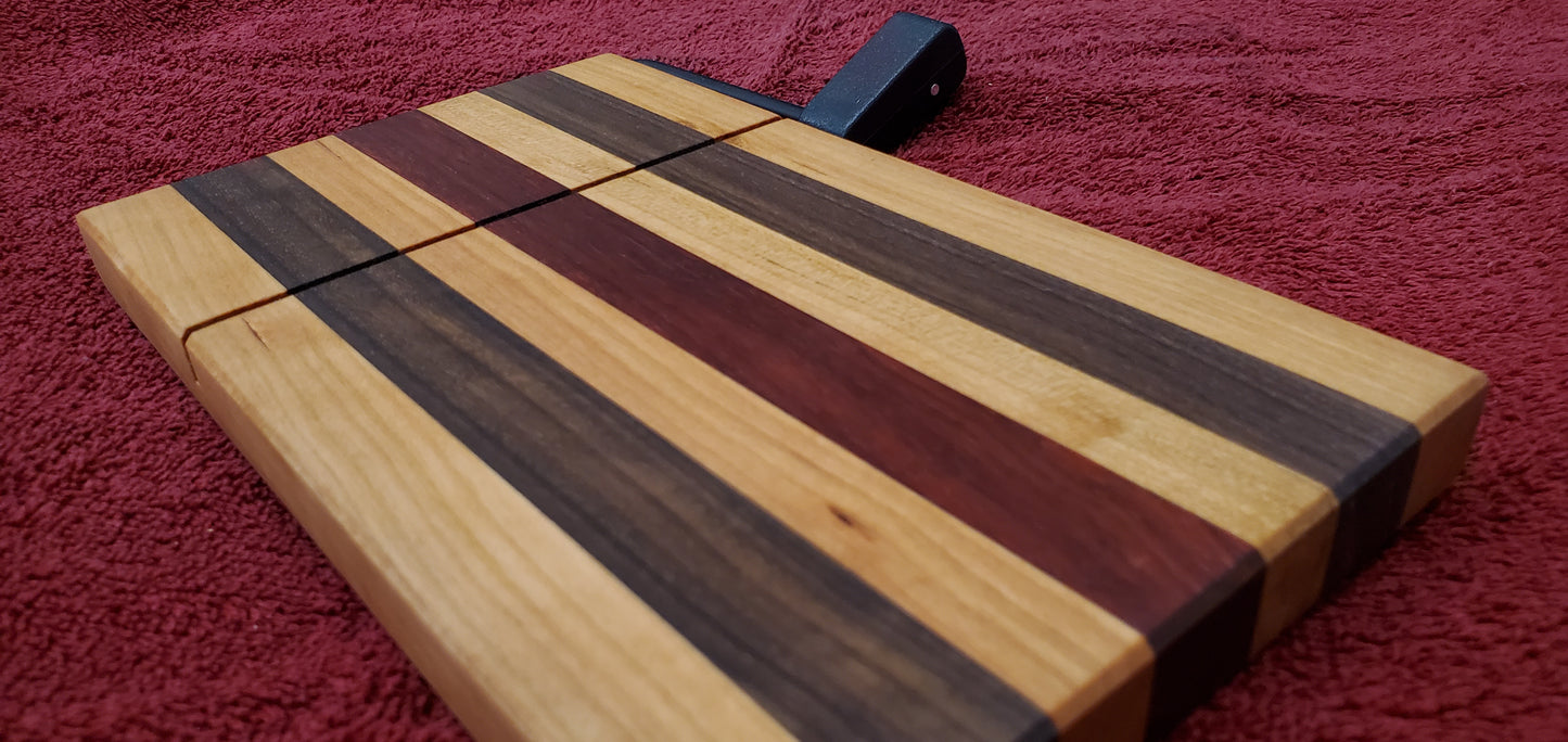 Maple, Walnut & Purpleheart Cheese Slicer
