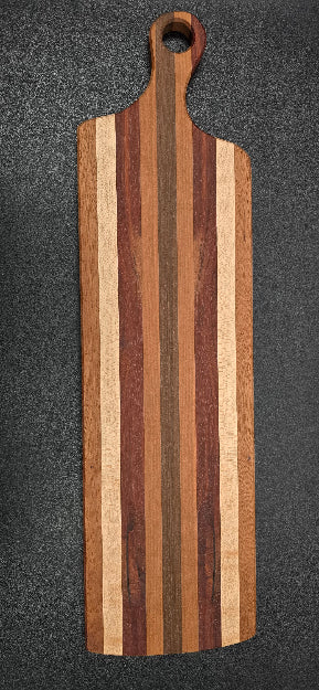 Handcrafted Walnut, Cherry, Maple, and Sapele Charcuterie Board