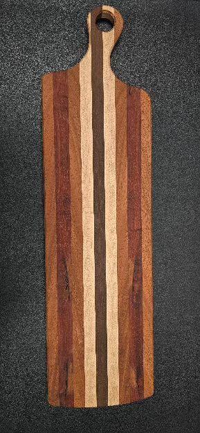 Handcrafted Charcuterie Board – Walnut, Maple, Sapele, and Padauk