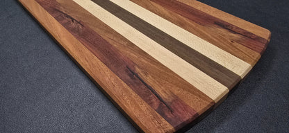 Handcrafted Charcuterie Board – Walnut, Maple, Sapele, and Padauk