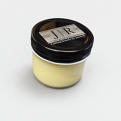 4 oz Board Wax – Food-Safe Wood Conditioner for Cutting & Charcuterie Boards, detail view on a light gray background