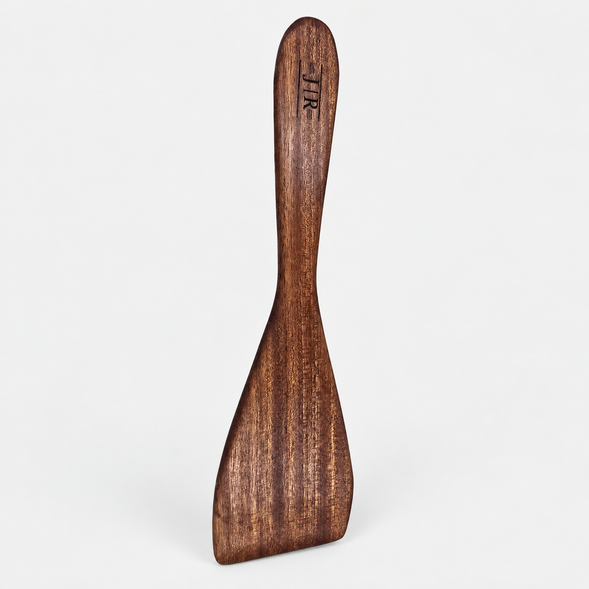 12in Wooden Spatula, detail view on a light gray background