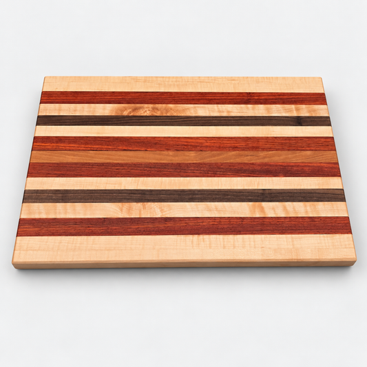 Signature cutting board on a light gray background