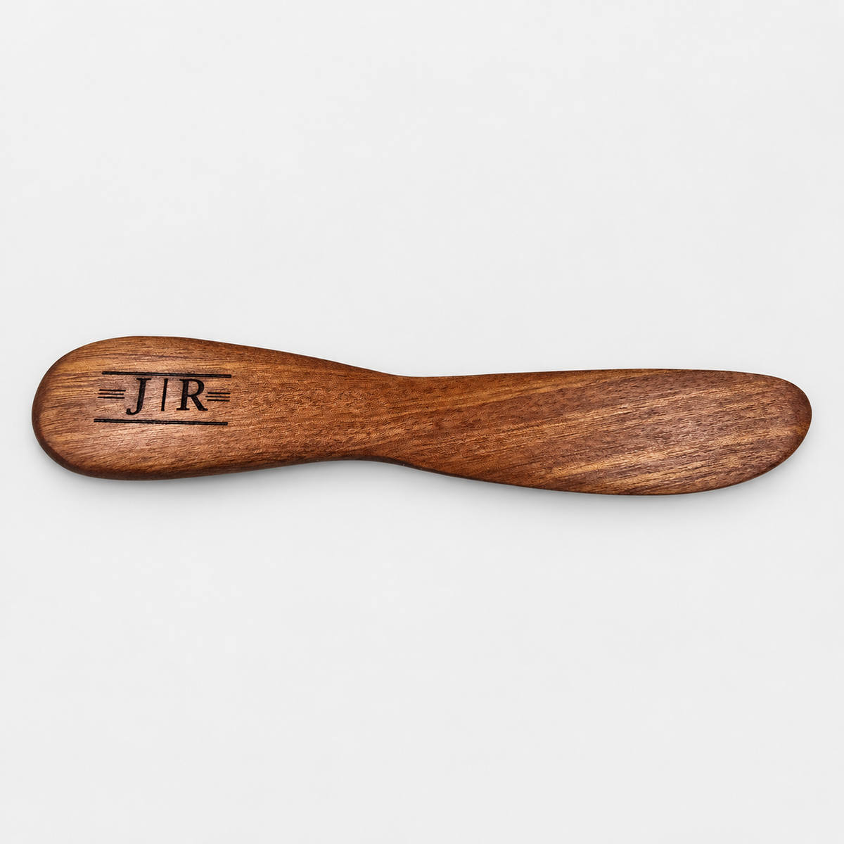 8in Wooden Butter Knives on a light gray background