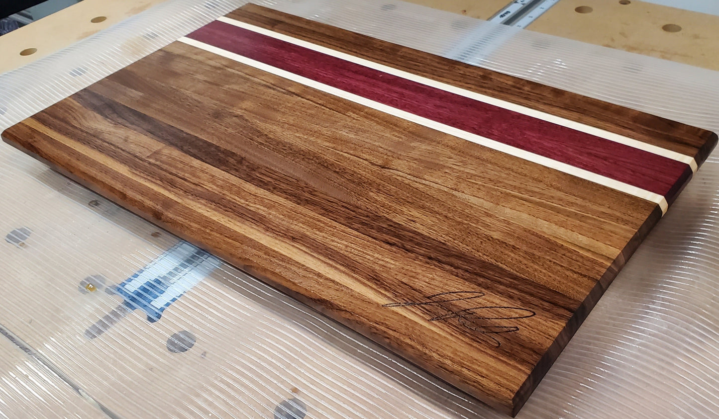 Walnut Purple Heart Cutting Board